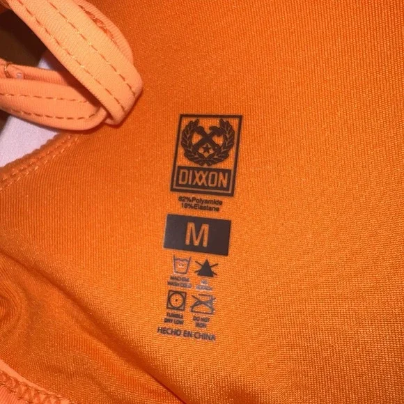 NEW Dixxon Sz M Triangle Micro Bikini Bright Orange Swimsuit Top &‎ Bottom 2 Pc. - Picture 13 of 14